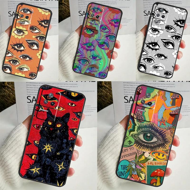 Eye Illustration Case For POCO X6 Pro M6 X5 X3 M5s F3 F5 Xiaomi 14 Ultra 13 12 Lite 11T 12T 13T Pro Coque