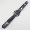 Crocodile Pattern Western Riveted Bull Head Leather Belt - Punk Y2K Unisex