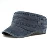 Vintage Washed Cotton Military Cap for Men Women Summer Breathable Flat Top Hat Sun Protection Outdoor Casual Cadet Cap Peaked Hat