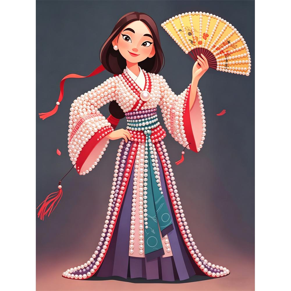 

Disney DIY Pearl Art Painting Mulan Home Wall Decoration Pearl Gemstone Painting Pictures Crafts Home Decoration 30x40