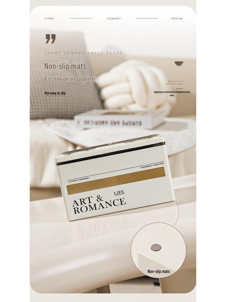 Luxury Multi-Functional Tissue Box for Living Room and Kitchen - Stylish Storage Solution