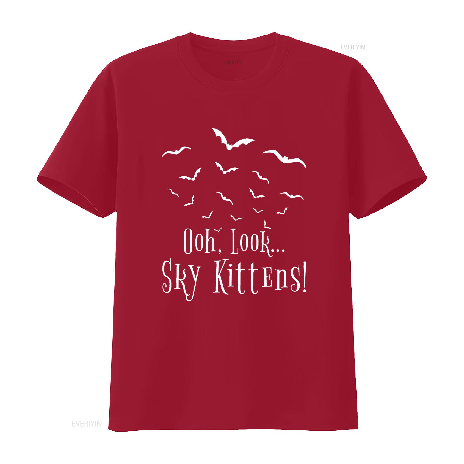 

Mens Funny Bat Lover Chiropterologist Ooh Look Sky Kittens T Shirt Black 2X Large vintage Washed designer clothes Slightly S