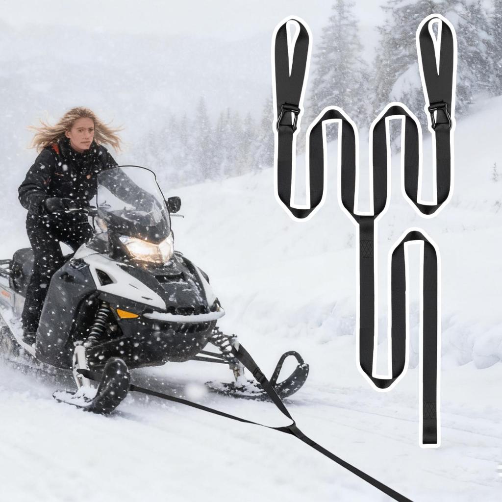 Snowmobile Tow Strap Reinforced Outdoor Gear With Hook Snowmobile Recovery Towing Strap For Winter Off Road Adventures Camping