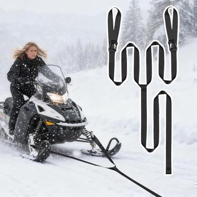 Snowmobile Tow Strap Reinforced Outdoor Gear With Hook Snowmobile Recovery Towing Strap For Winter Off Road Adventures Camping