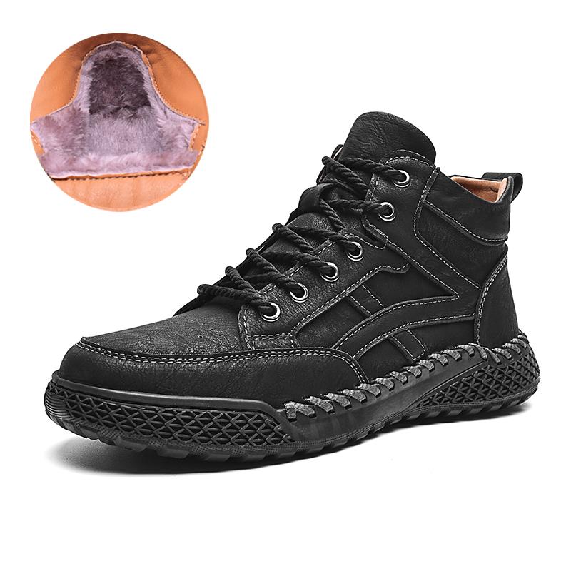Cizme din piele naturală lucrate manual Pantofi pentru bărbați Botine confortabile pentru bărbați Pantofi ocazional Pantofi pentru scule de exterior