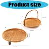 Handcrafted Bamboos Snacks Plate Lightweight Portable Fruit Dessert Tray For Kitchen Dining Outdoor Event