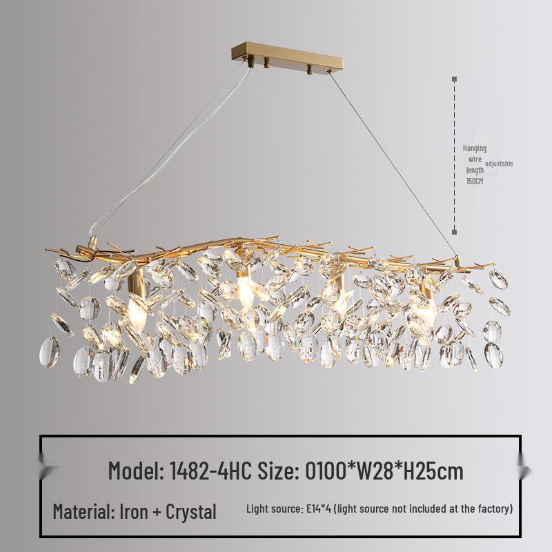 Firefly Branch Crystal Pendant Lamp - Post-modern Luxury Lighting for Living Room, Bedroom, and Dining Room.