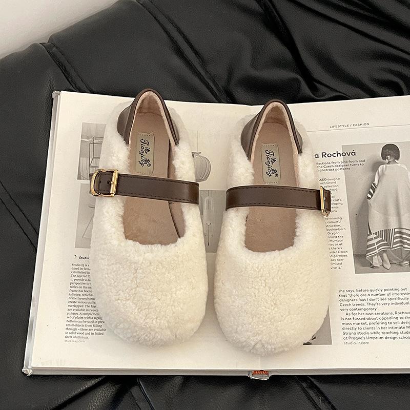 

Дизайнерский шов, нежный сказочный ветер, обувь для волос, осенне-зимняя мода, корейская версия, обувь Doudou для девушек-интернет-знаменитостей, хлопковая ш 40 бежевый