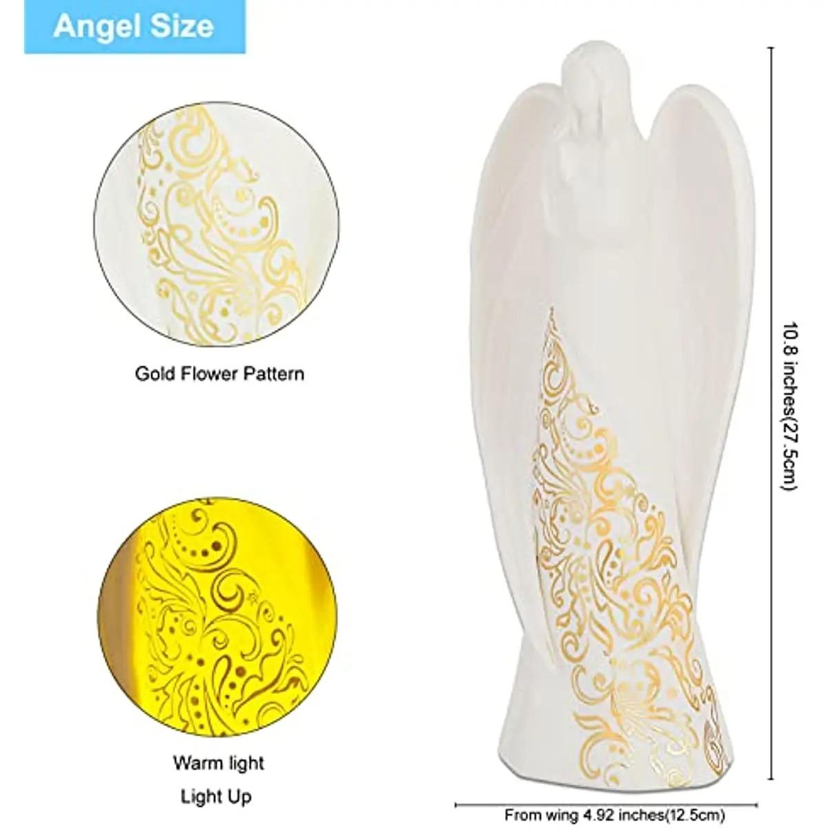 

Керамическая фигурка молящегося ангела, рождественская иллюминация, статуя хранителя, домашний декор, подарок для женщин, друзей, одноклассников и всех, кого вы любите