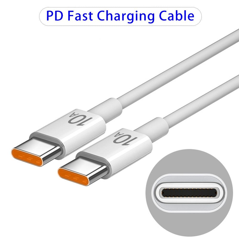 Universal 120W 10A Fast Charger PD Dual USB C To Type C Quick Charging Cable High-speed Data Transfer Wire Cord For Samsung Mi