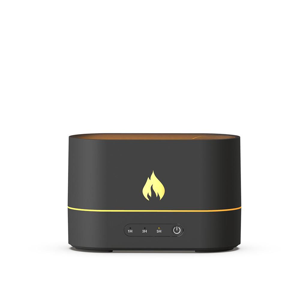 Portable Aromatic Diffuser Household Air Humidifier Ultrasonic Cold Mist Machine Essential Oil Color Changing Flame Humidifier