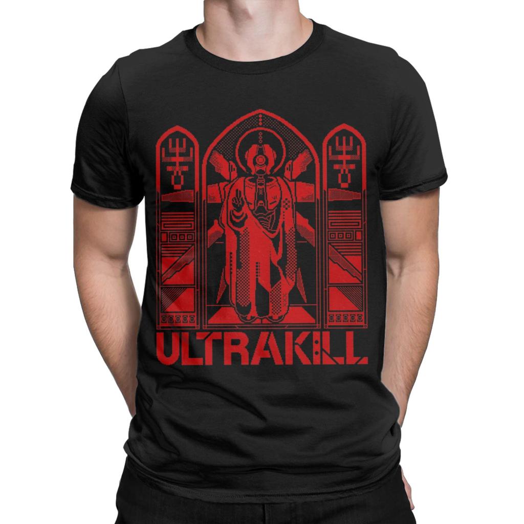Men T-Shirts Ultrakill v2 Gabriel Casual Cotton Tee Shirt Short Sleeve  T Shirt Round Neck Clothing Plus Size