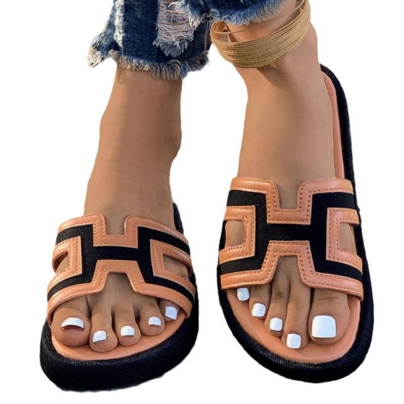 Summer Fashion New Color-Block Casual Slippers