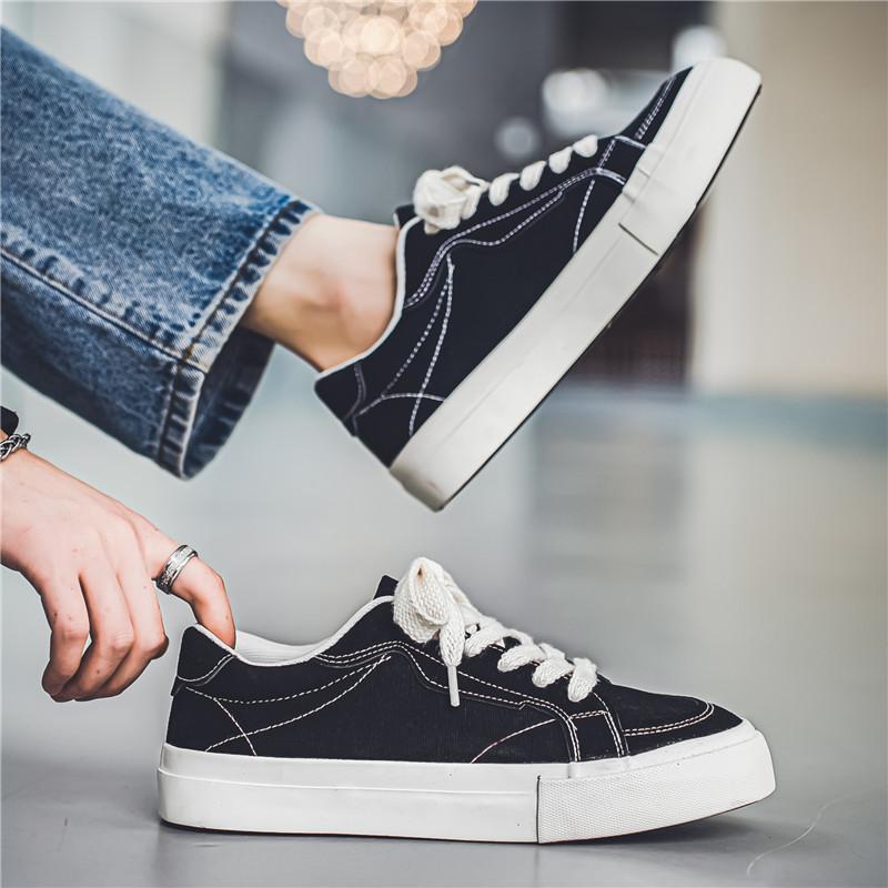 

Fashion Couple Fashion Casual Shoe Breathable Anti Slip Canvas Footwear Mens Women Outdoor Comfort Walking Board Shoes Zapatillas Hombre 35 чёрный