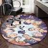 1pc Haikyuu!! Anime Round Carpet  Office Chair Mat, NonSlip Rug for Home Decor, Seasonal Gift, Suitable for Office, Living Room