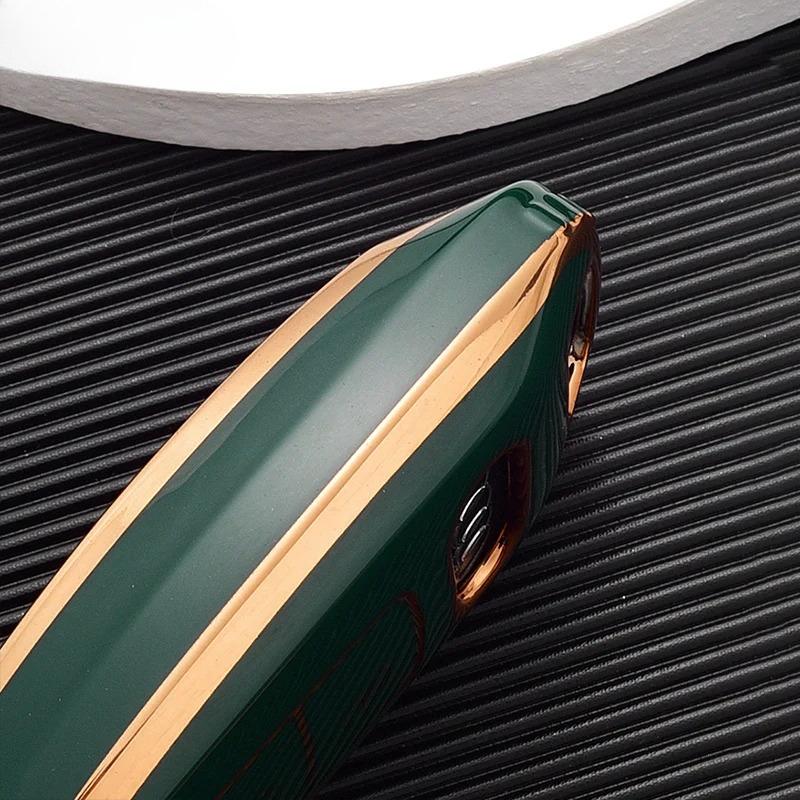 Fashion TPU Car Remote Key Case Cover Shell  for A6 A7 A8 E-tron Q5 Q8 C8 D5 Gold Edge Design Protector Fob Car Accessories