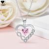 Infinity Heart Diamond Necklace for Women - European and American Style