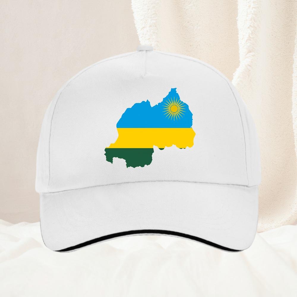 Rwanda Map Flag Baseball Cap Cool Summer Unisex Versatile Outdoor Sun Protection Hats Adjustable Snapback Hat Gorras