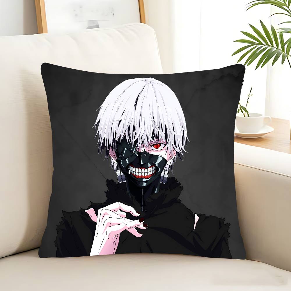 Tokyo Anime Ghoul Pillow Case Removable Washable Cushion Cover – All-Season Soft Linen