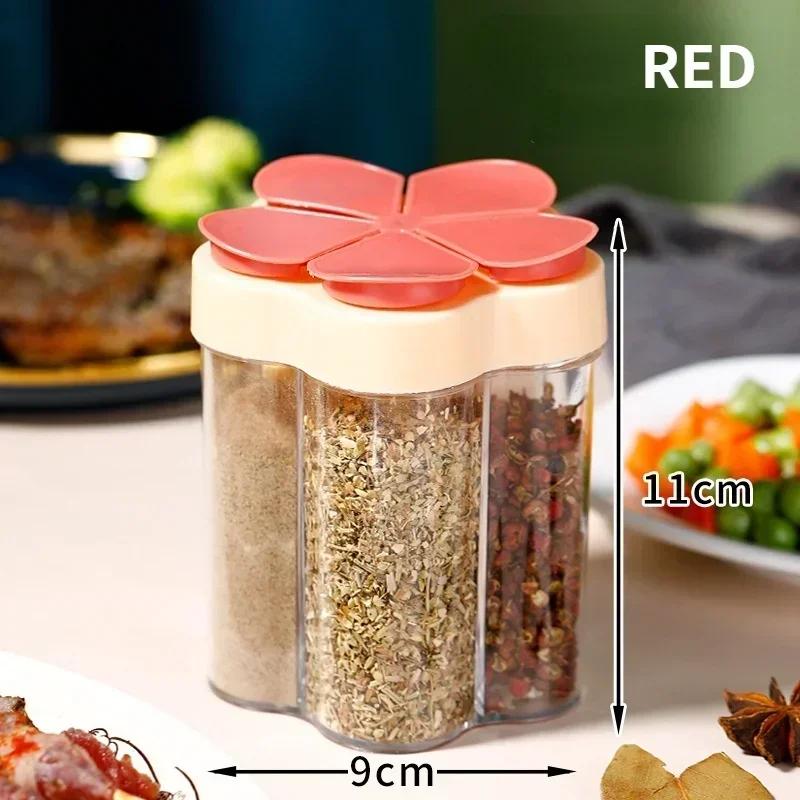 1 Pcs Seasoning Jar Plastic ContainerSeasoning Bottle Spice Organizer Outdoor Camping Seasonins Containers Kitchen Gadget Sets