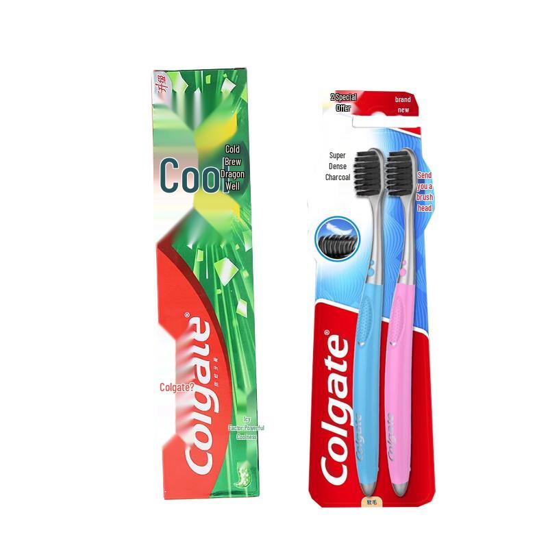 Colgate Ice Cool Tea Scent Toothpaste & Charcoal Toothbrush Set