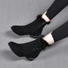 Round Head Women's Boots Flat Boots New Personalized Button Fluffy Boots Black Sheepskin Fashion Boots