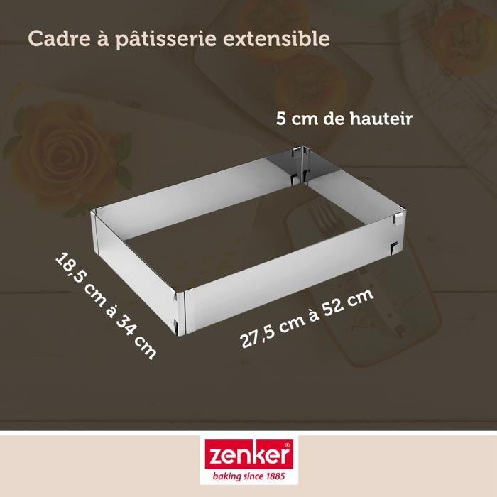 Cadre à gâteau réglable 27 à 52 cm zenker smart pastry