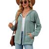 Moda Donna Casual Autunno Inverno Tinta Unita Stampa Manica Lunga Ampia Camicette e Camicie