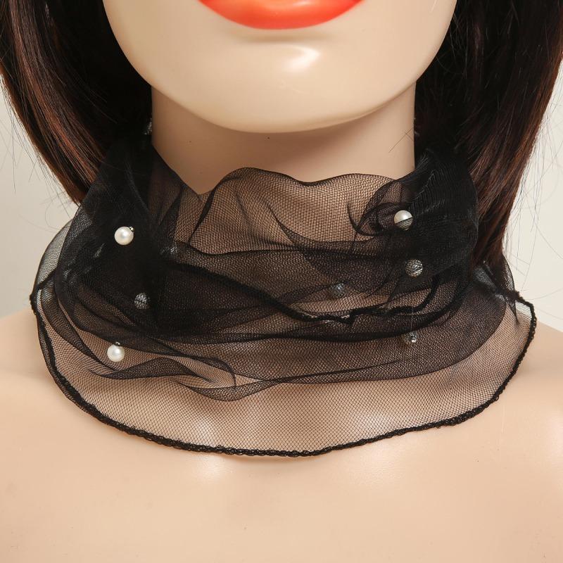 1 Stück Eleganter Transparenter Damen Schal Netz Halsketten Schal Kreis Schal Für Herbst Kleidung Accessoires