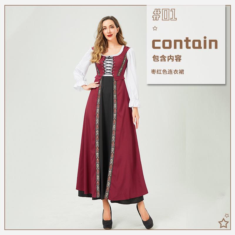 

Halloween costume retro court dress medieval renaissance costume European idyllic M/L