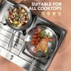 LMETJMA 3 Pcs Frying Pans 8" 9.5" 11" Stainless Steel Frying Pans Set Triply Base Cooking Pans Large Skillets Chef Chef's Pan