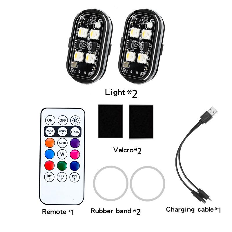 Wireless Multicolor Flashing Light for RC Airplanes, Cars, Motorcycles, and Drones