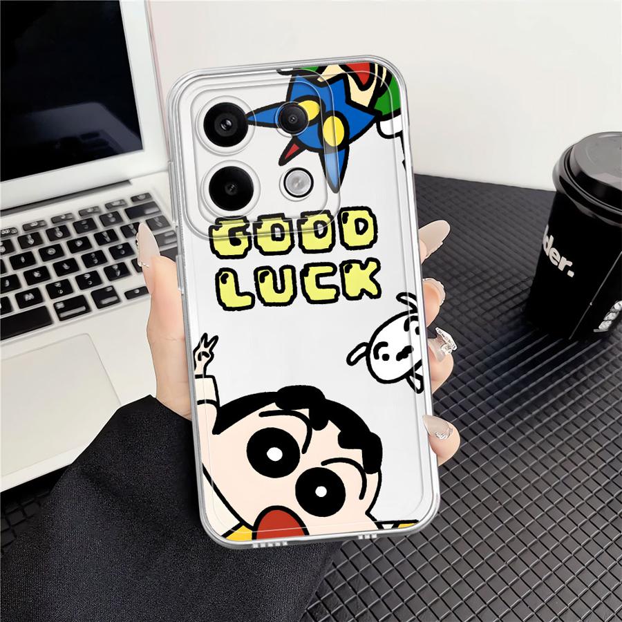 

Чехол для Xiaomi Redmi Note 14 Pro Plus 14C Note 13 12S A4 11 10S 13C 9 10 11S 12 Мягкая крышка для телефона Шин-чан Action Kamen Redmi Note 10S