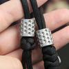 Cylinder Stainless Steel Knife Drop Pendant Adult Fidget Toy Paracord Rope Decompression Toys Edc Key Chain Flashlight Accessory
