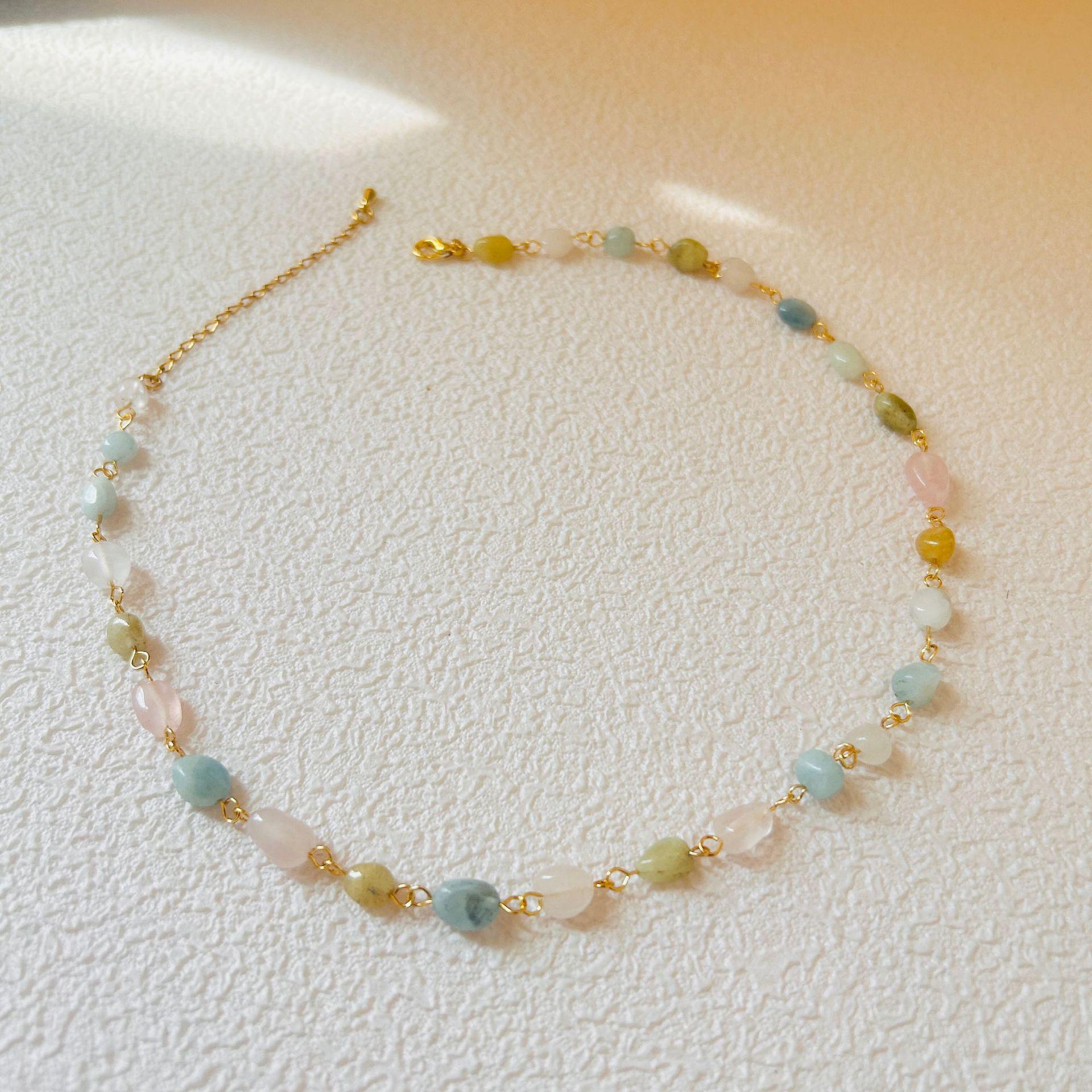 

Набор красочных ожерелий и браслетов из драгоценных камней: Регулируемый, Женский дизайн в китайском стиле