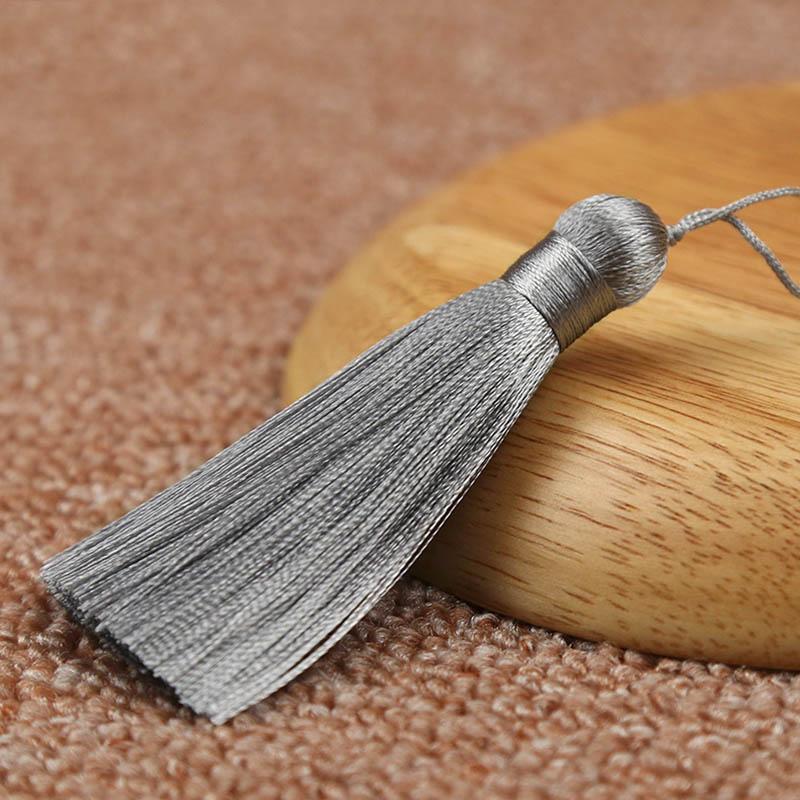 10pcs 8cm Tassel Earrings Polyester Silk Brush Pendant Earring Charm Satin Tassel DIY Jewelry Making Findings Handmade Craft