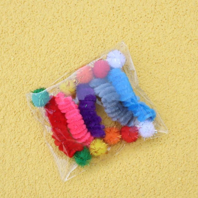 5Pcs/Set Cat Interactive Toy Plush Spring Cat Toy Indoor Colorful Cat chewing Toy Pet Supplies