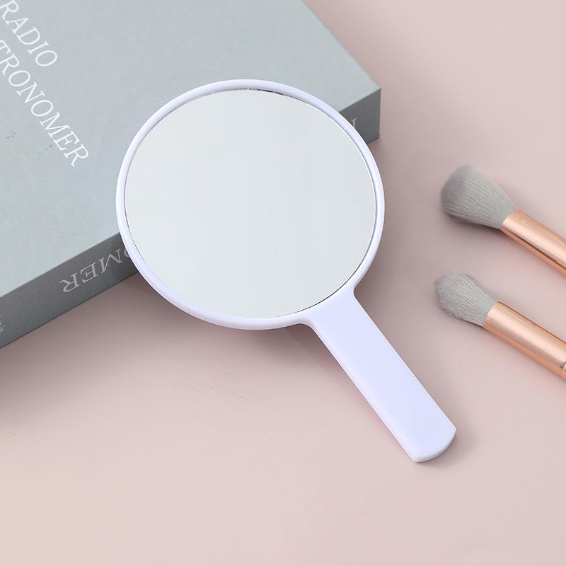 Portable Handheld Square Makeup Mirror with Salon-Quality Handle and Logo