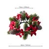 Artificial Berries Pinecone Pine Christmas Wreath Table Home Party Decoration Candlestick Wreaths Xmas Candle Wreath