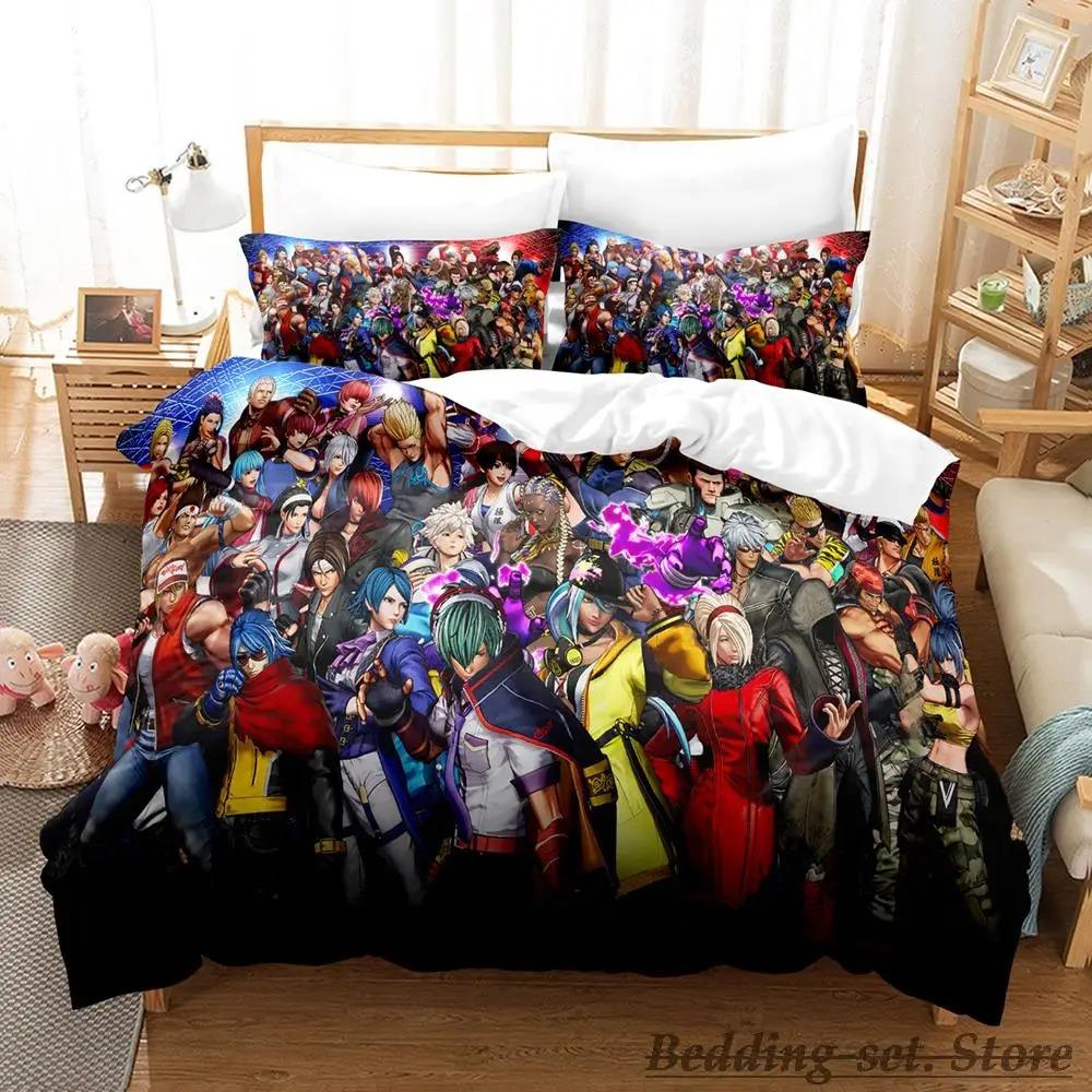 The King Of Fighters Bedding Set Single Twin Full Queen King Size Bed Set Aldult Kid Bedroom Duvetcover Sets Anime
