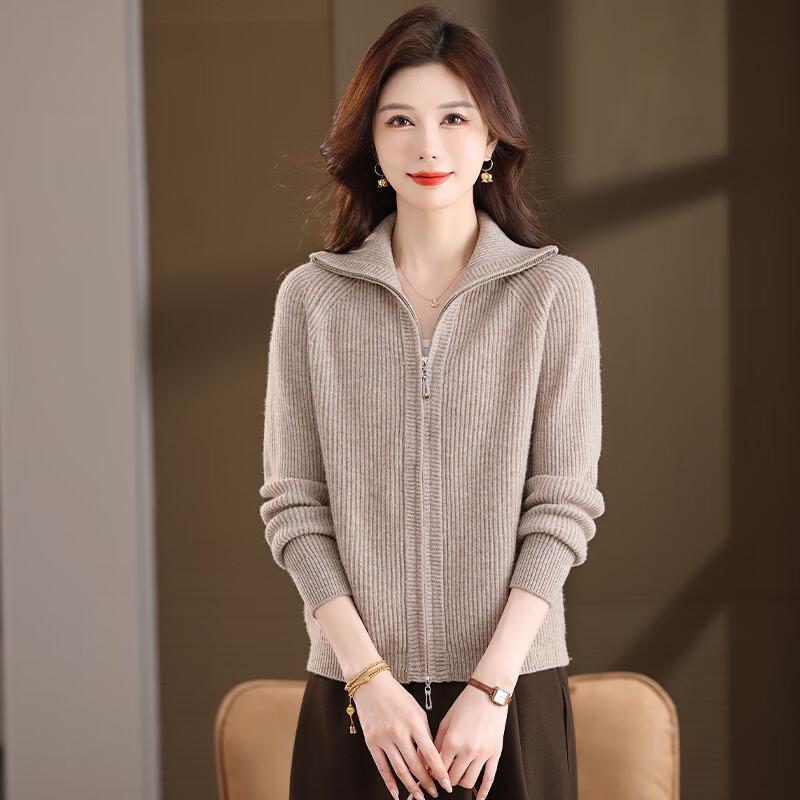 

YILITON Women s 100% Pure Wool Autumn/Winter Cardigan L