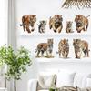 DIY Safari Animal Wall Stickers for Kids Room Decor Tiger Elephant Zebra Tropical Rainforest Savanna Nursery Decals Christmas Gifts