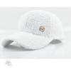 Winter Solid Color M Logo Baseball Cap - Women's Lamb Wool Peaked Hat, Outdoor Warm Casual Fashion Fluffy Visor