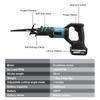 Bürstenlose elektrische Säbelsäge, einstellbare drei Ausrichtungsmodi, Schneidsäge, tragbare kabellose Elektrowerkzeuge