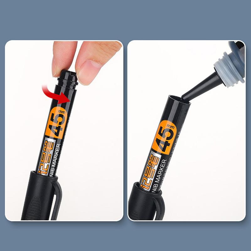 Marker multifuncțional cu cap lung, 45 mm adâncime, pentru gaură de găurit, impermeabil, pentru baie, prelucrarea lemnului, stilou de tâmplărie