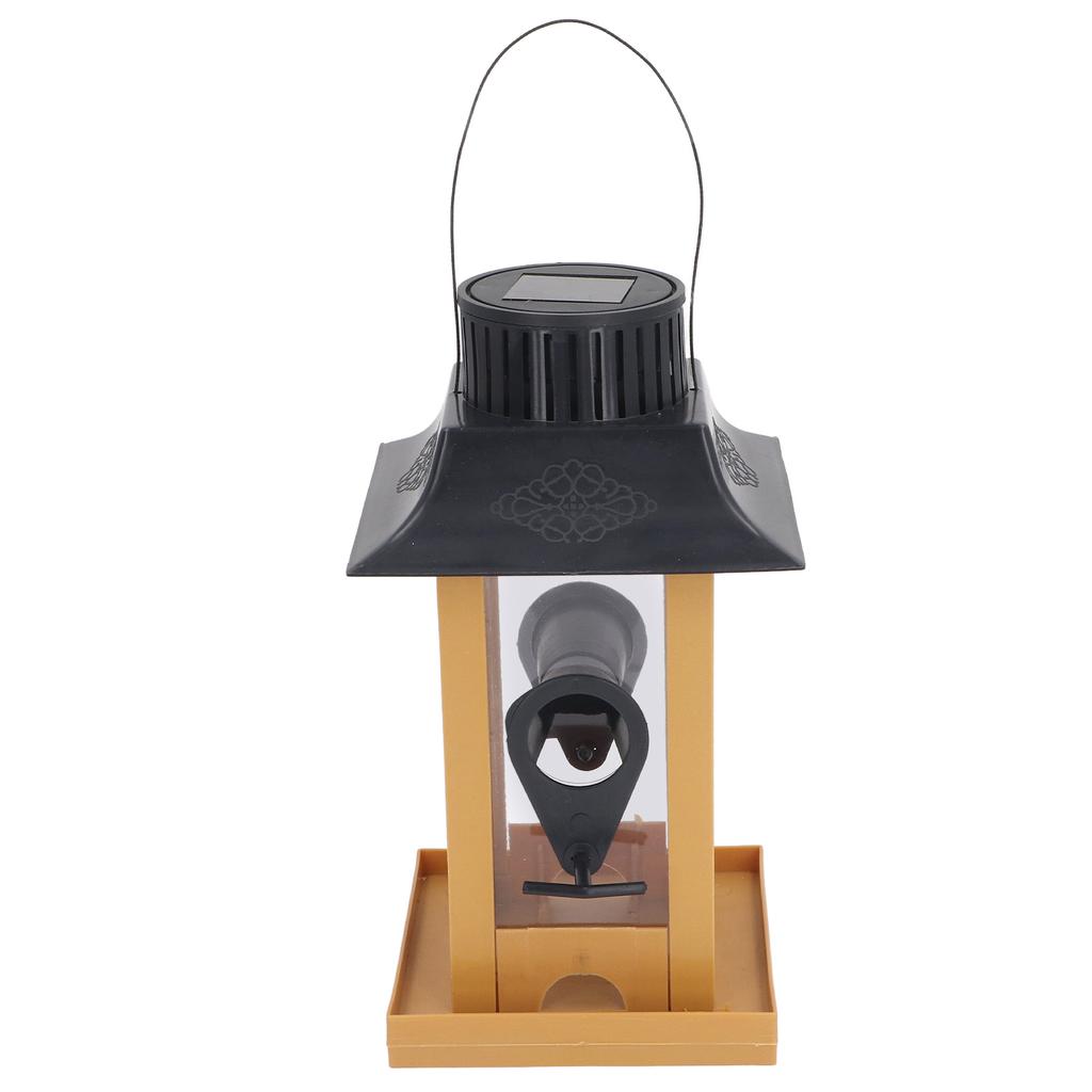 Solcellelys Fuglemater Enkel Påfyll Lang Levetid Dekorativ Utendørs Hengefuglemater for