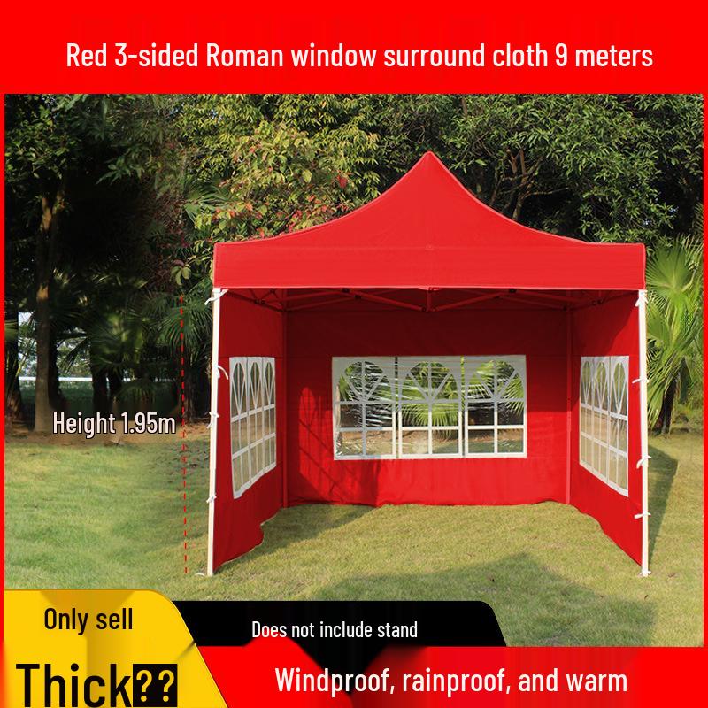 Transparent Tent Side Panel: Windproof & Waterproof Outdoor Canopy Enclosure with Thick Fabric and Durable Edging