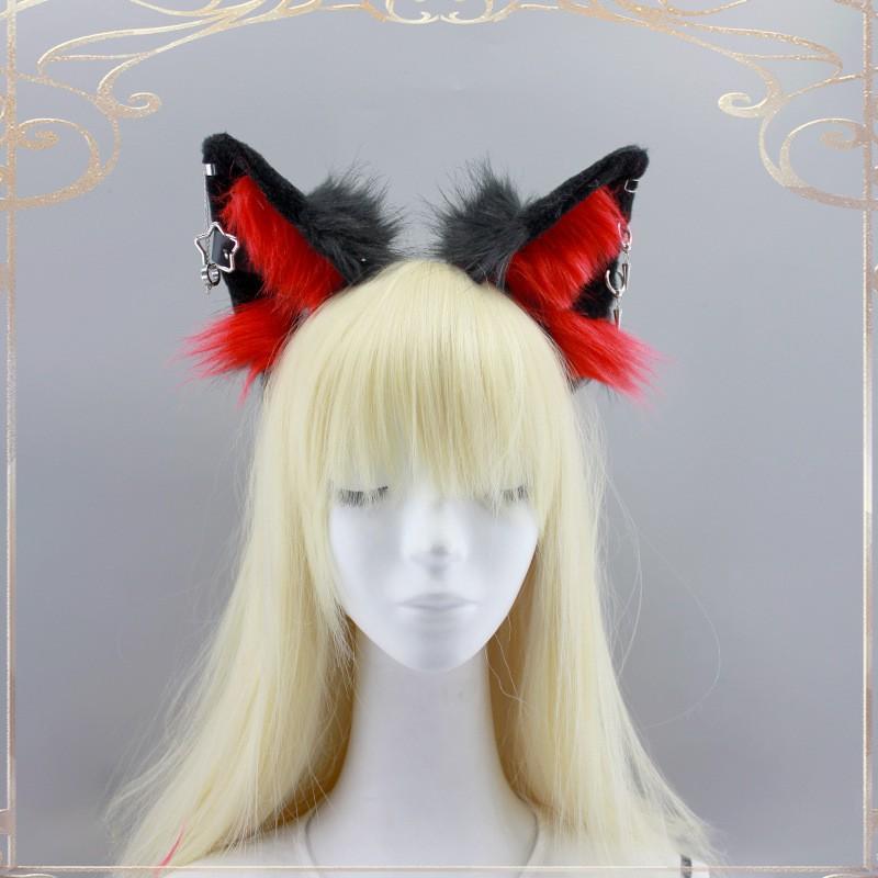Fluffy Animal Ear Headband Women Men - Cute Wolf Fox Ears Hair Accessory In Soft Plush Sweet Punk Style