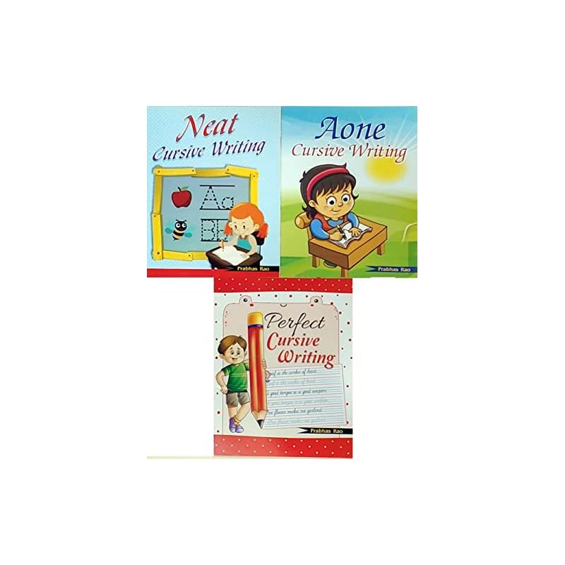 English Cursive Writing Books (Set of 5 Books) (Handwriting Practice Books) Small Letters, Capital Letters, Joining Letters, Sentences, Words for Ag