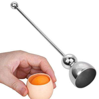 3types Boiled Egg Topper Shell Top Cutter Kitchen Gadgets Tools Raw Eggs Cracker Separator Stainless Steel Egg Knocker Opener
